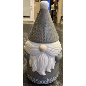 Gray with White Gnome Cookie Jar By DesignPac Grey W/ Textured Hat 13x6